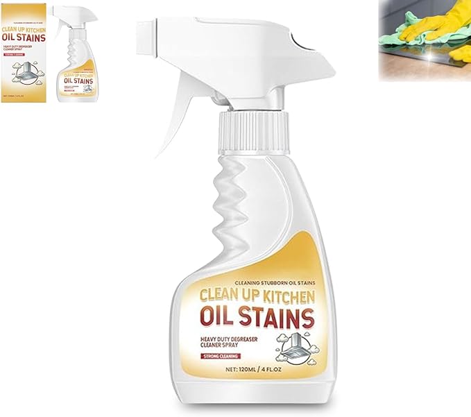 Clean Up Kitchen Oil Stains, Upgrade Heavy Oil Stain Cleaner Kitchen, Versatile Kitchens Foam Spray Cleaner for Kitchens, Countertops, Range Hoods, Ovens (1PCS)