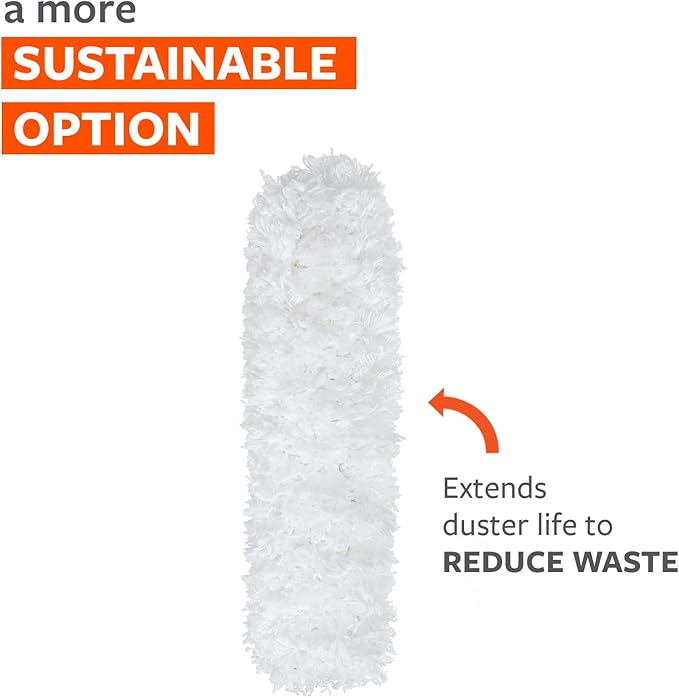 Full Circle Dust Whisperer Microfiber Duster Refill - Extendable, Washable, For Ceiling Fans, Blinds, Furniture