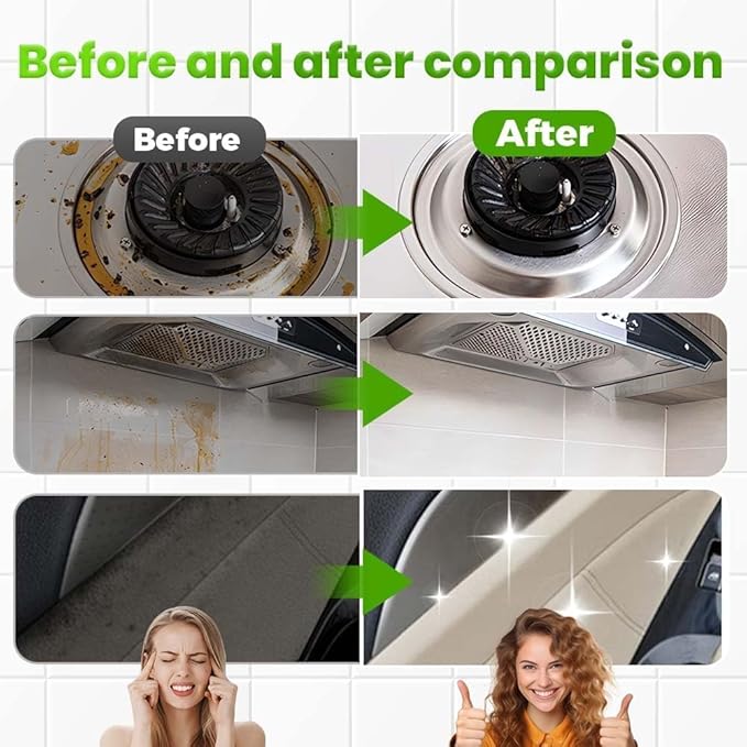 Electrolyzed Ion Kitchen Cleaner Spray,10.14oz Fly Cleanse Natural Formula to Household Appliances,Kitchen Appliance Cleaner,For Hold,Oven,Stove,Range Hood (3pcs)
