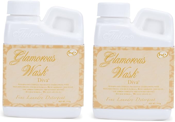 Tyler Glamorous Wash 4 ounce Fine Laundry Detergent Pack of 2, Diva