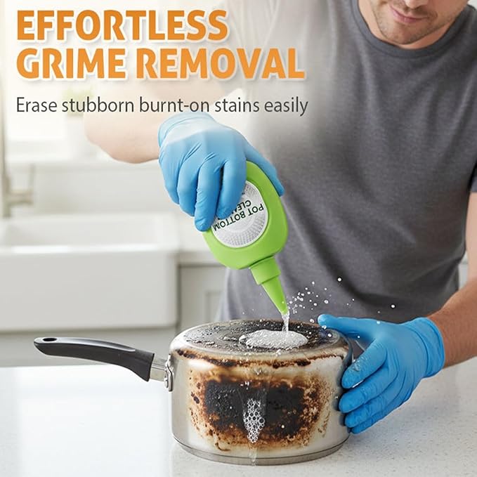 2026 New Pot Bottom Stain & Grime Remover, Stainless Steel Burnt Pot Cleaner, Stove Degreaser Heavy Duty Cleaner (4Pcs)
