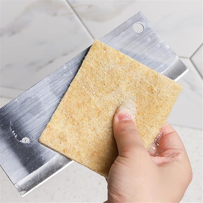 Natural Scouring Pads Biodegradable Scrubbing Pads for Kitchen Cleaning, Dishes, and Pots - Sisal hemp Fiber Scrub Pads for Dishes - Non Scratch Scouring Pads for Pots and Pans (10 Pack)