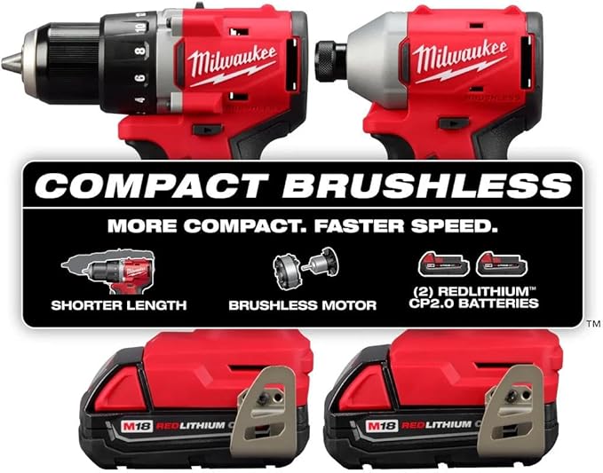 Milwaukee Electric - M18TRADE Compact BRUSHLESS 2-Tool Combo KIT