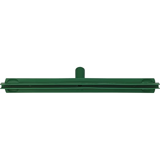 Vikan 77132 Squeegee,Ultra Hygiene,Dbl Blade,20",PP/RB,GN