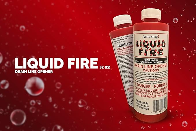 Liquid Fire Drain Line Opener, 32 Oz