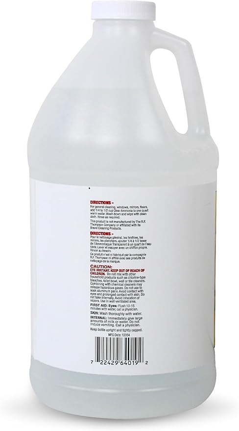 La's Totally Awesome Clear Ammonia, 64 oz, Multipurpose, Multi-Surface Cleaning Solution