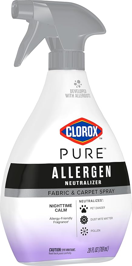 Clorox PURE Allergen Neutralizer Fabric and Carpet Spray, Nighttime Calm, 26 Fluid Ounces