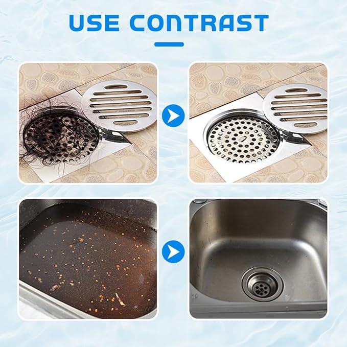 2026 Upgraded Sink Drain Cleaner, Multi-functional Sink and Drain Cleaner Powder Cleaning, Drains Foam Cleaner, Powerful Pipe Dredging Agent for Home Kitchen Toilet (3Pcs)