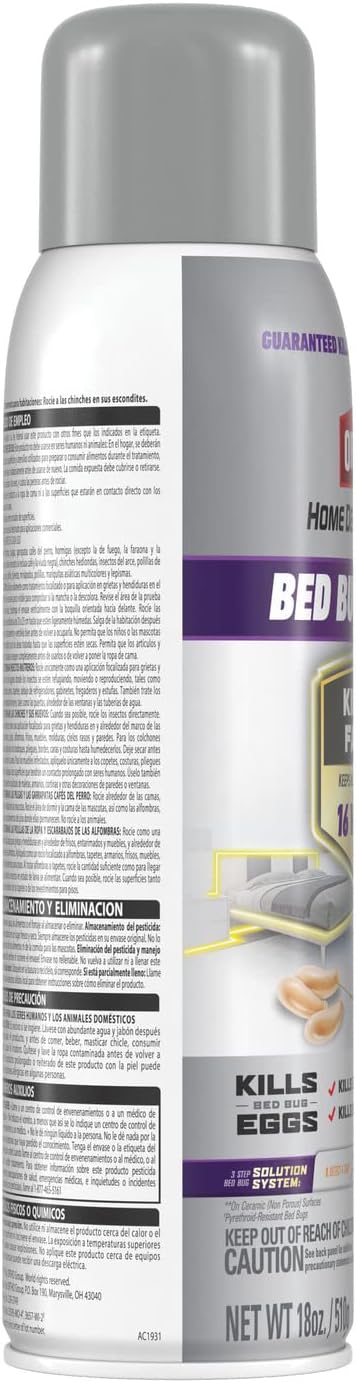 Ortho Home Defense Max Bed Bug Killer - Also Kills Fleas & Brown Dog Ticks, Spot Treatment, 18 oz. (2-Pack)