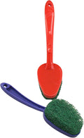 2-Pack Scouring Pad with Handle – Non-Scratch Scrubber for Kitchen, Bathroom, Tile, Cookware & Household Cleaning