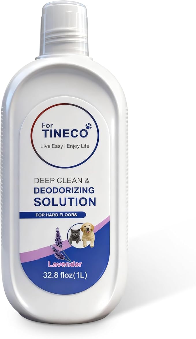 1L Floor Lavender Cleaning Solution 1 Bottles Refill, Compatible with Tineco All Series Robot Vacuum Cleaner, Eco-Safe, Streak-Free Formula for Hard Floors, Pet & Kid Friendly
