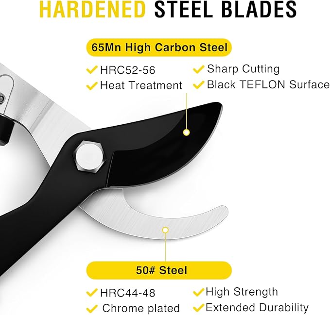Yesker 28" Loppers for Tree Trimming Heavy Duty Tree Trimmer Sharp Steel Blade Bypass Loppers Branch Cutter up to 1.5 Inch Dia Cut Capacity Shock-Absorbing Bumper Handle Ideal for Garden Maintenance