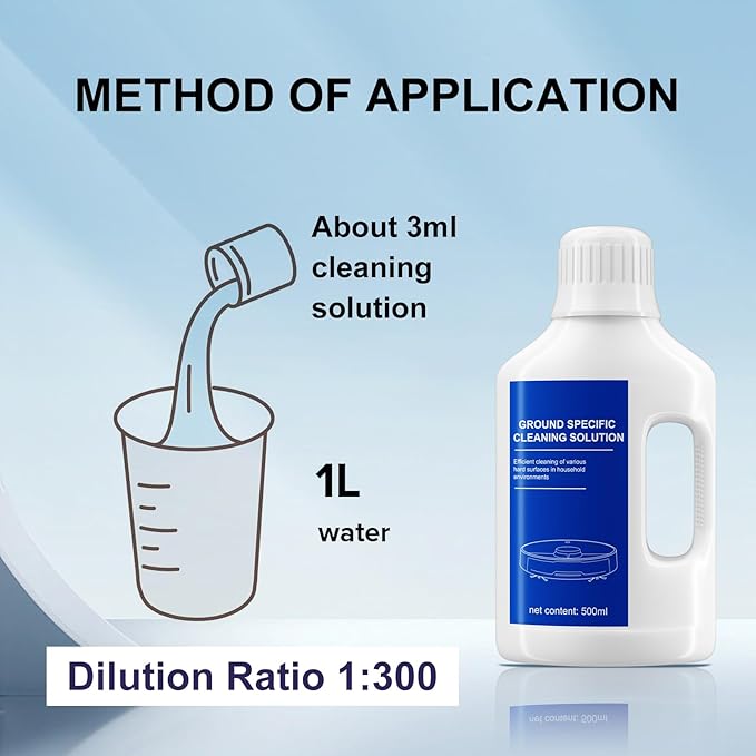 Floor Cleaning Solution Original Scent Compatible with Dreame Vacuum Cleaner Solution, Residue & Streak Free, Suitable for All Robot Vacuum Cleaners and Wireless Wet Dry Dual-Use Vacuum Cleaners