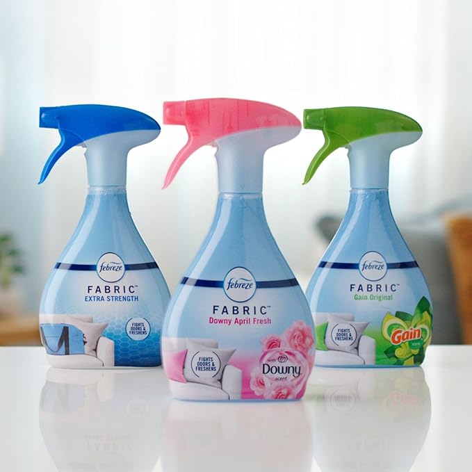 Febreze Fabric Spray Air Freshener, Odor-Fighting Fabric Refresher, Sneaker Balls Alternative, Couch Cleaner, Linen Spray, Multi-Use, Downy April Fresh Scent, 23.6 fl oz (Pack of 2)