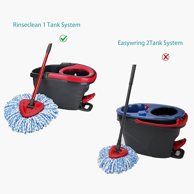 4 Pack Spin Mop Replacement Heads Compatible with O Cedar EasyWring Spin Mop,Microfiber Spin Mop Refills, Easy Cleaning Floor Mop Head Replacement