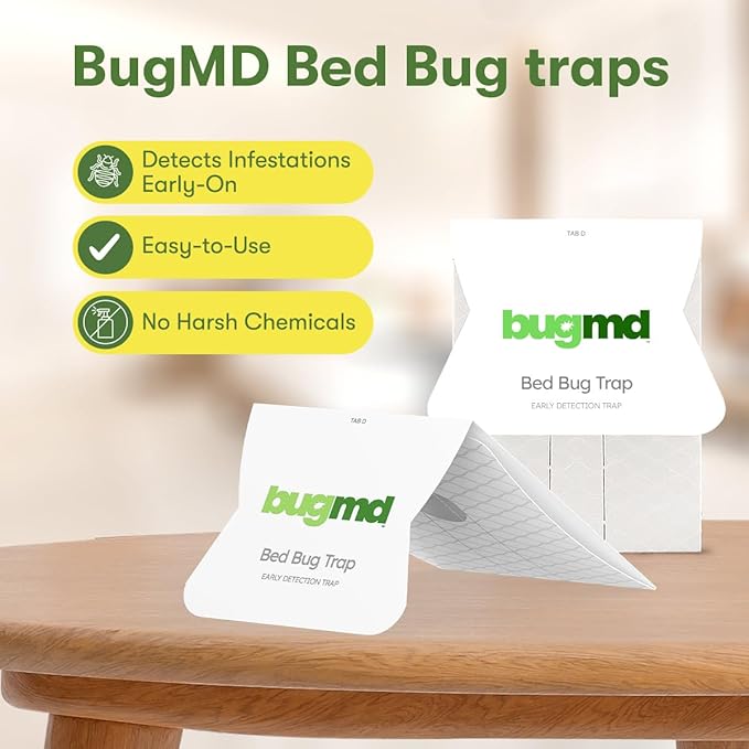 BugMD Essential Pest Control Concentrate (3 Pack) with Spray Bottle 32 oz, Cockroach Catcher (1 Pack) and Bed Bug Trap (1 Pack) Bundle
