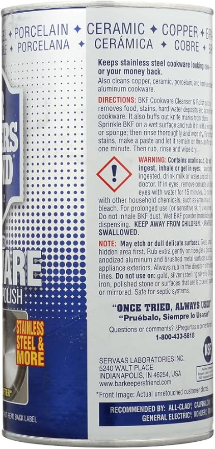 Bar Keepers Friend Cookware Cleanser and Polish Powder - 12oz