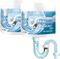 Powerful Pipe Dredging Agent, 2026 New Drain Clog Remover Pipeline Dredging Agent Toilet Unclogger Heavy Duty, Sink Drain Cleaner for Kitchen Bathroom Shower Pipes and Drains (2PCS)