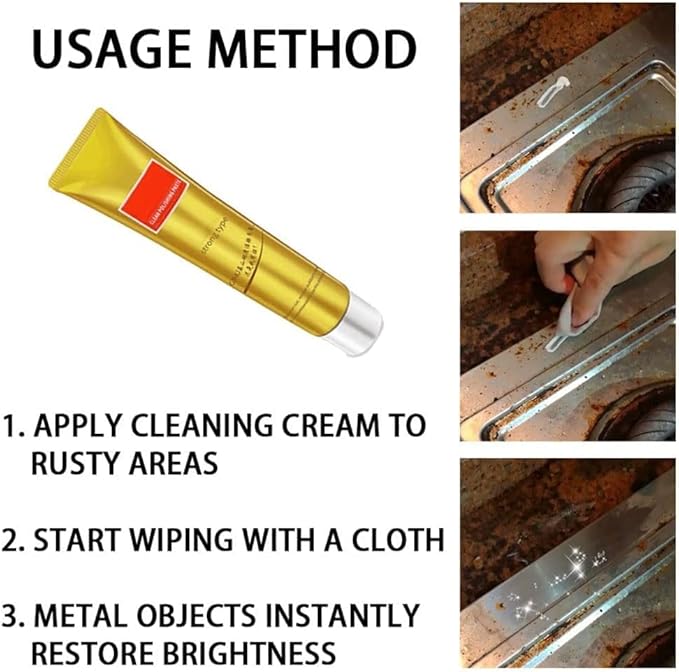 Raturv Metal Polish Cream, Instashine Metal Cream, Metal Polishing Paste, Metal Polishing Kit, Chrome Polish And Rust Remover For Stainless Steel (12pcs)