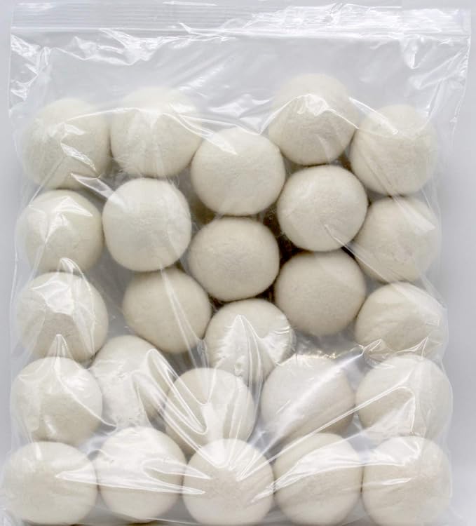 Wooland Wholesale Bulk Laundry XL Premium Wool Dryer Balls - 100% New Zealand Organic Wool Natural Fabric Softener for Sensitive Skin, Babies (150 Count)