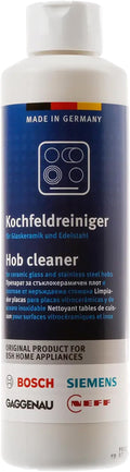Hob Cleaner for Ceramic Glass Stainless Steel Hobs 250ml compatible with Bosch Siemens Neff Gaggenau