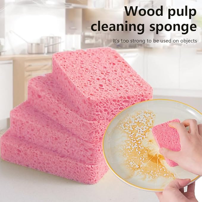 36 - Pack Non-Scratch Scrub Sponges - Sponges for Dishes and Washing Dishes, Cleaning Sponges for Kitchen Home and More（Pink）