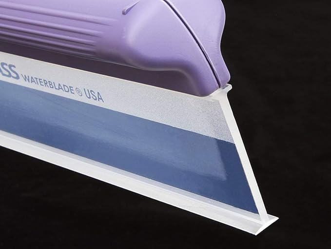 One Pass Classic 12" Waterblade Silicone T-Bar Squeegee Purple (WBL-OP2012CTY)