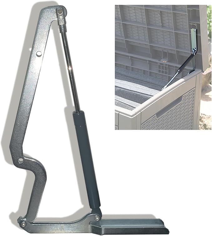 Deck Box Hinge Replacement for Keter Storage Box - Compatible with Most Outdoor Deck Boxes, 1-Piece SOP Part