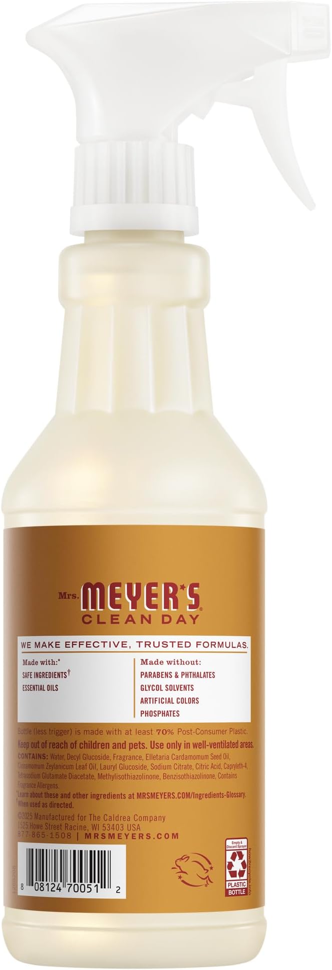 MRS. MEYER'S CLEAN DAY Multi-Surface Everyday Cleaner, Apple Cider Scent, 16 Fl Oz Bottle - 3 Pack
