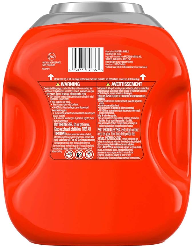 Tide Pods 76 pacs, Heavy Duty 10 X Power Pods, Hygienic Clean High efficiency (he) Laundry Detergent, 3.48kg/7.62 lb/122 oz