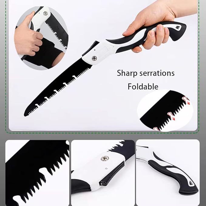BBSTARZ Folding saws,saw, hand folding wood saws, for tools survival,camping,pruning axe trees camp bow cutting bushcraft, Gardening Hand Tools,Hand Pruning Saws. 21.inch, saw blade 9.8 inch.