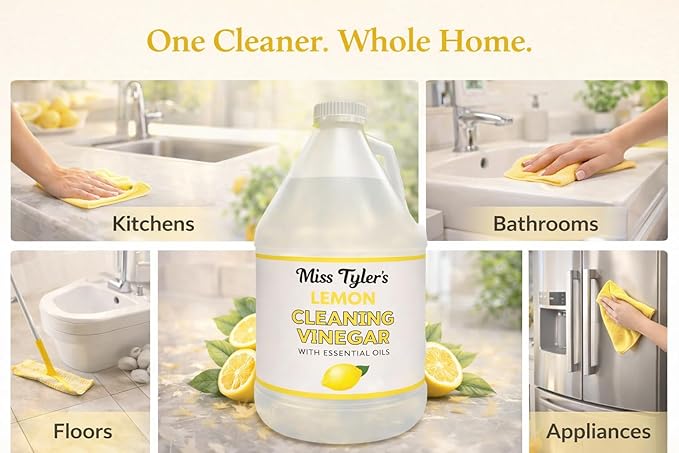 Miss Tyler's Cleaning Vinegar All Purpose Household Surface Cleaner, 1 gallon (Lemon) **NEW LOOK**