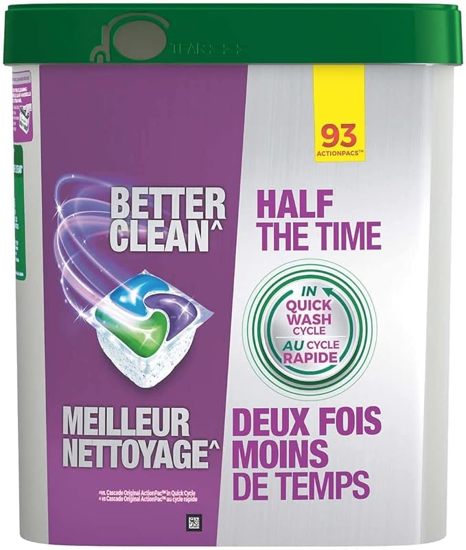 Cascade Platinum ActionPacs Dishwasher Detergent with Dawn, Fresh Scent - 92 Count with 10pct bonus 102 packs