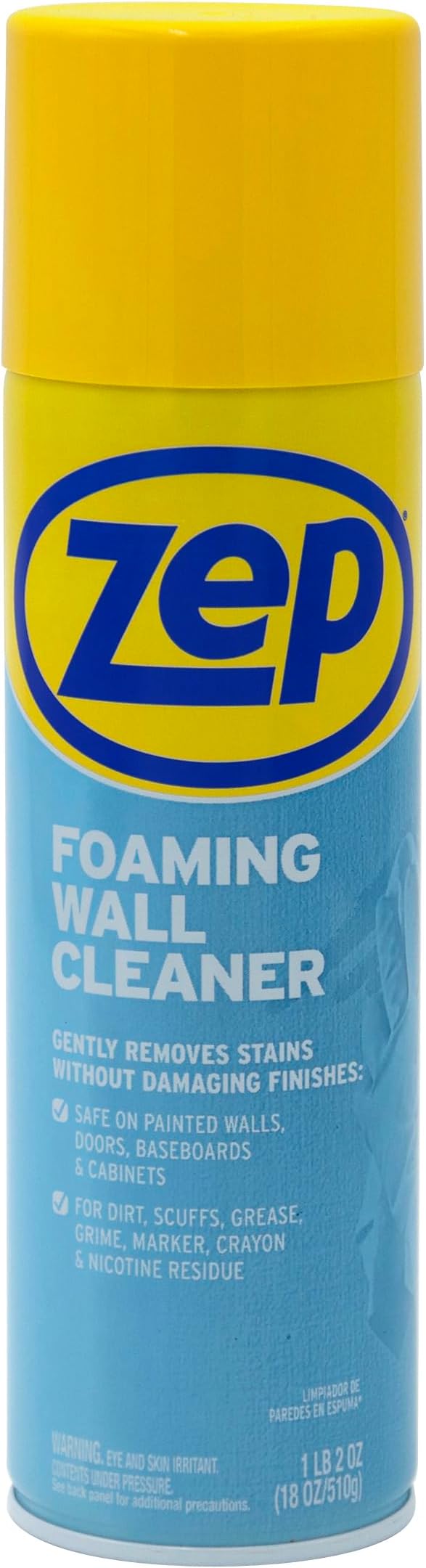 Zep Foaming Wall Cleaner - 18 oz (Case of 4) ZUFWC18 - Removes Stains Without Damaging Finishes