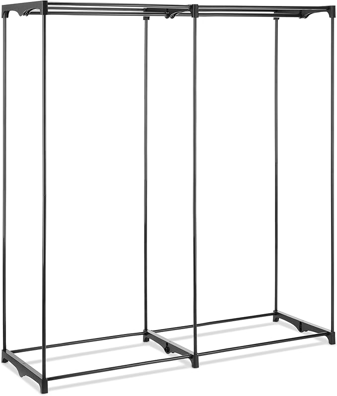 Whitmor Extra-Wide Portable Clothes Closet - 60 Inches Wide - Store Seasonal Clothing - Black