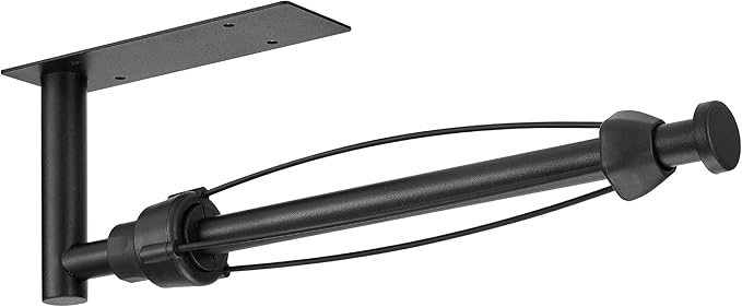 DEKAVA Under Cabinet Wall Mount Paper Towel Holder, Self-Adhesive Bar, Stainless Steel 13 inch (Black)