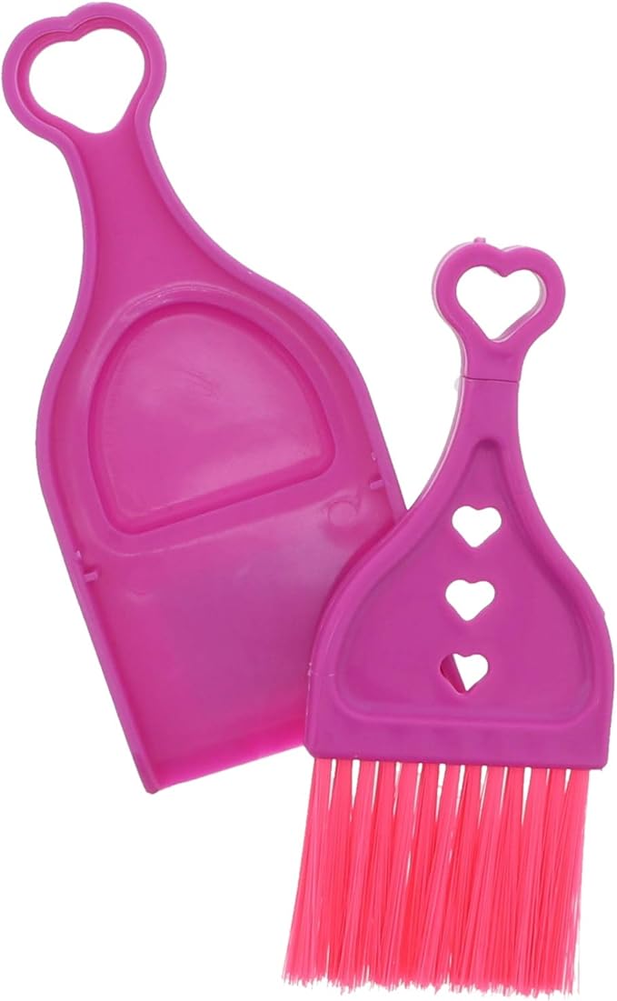 Pink Mini Dustpan with Brush - Set of 2