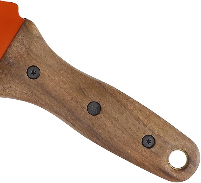 Hori Hori Garden Knife Orange Garden Multitool with Sheath for Weeding,Planting,Digging Stainless Steel Blade with Cutting Edge, Full-Tang Walnut Wood Handle with Hanging Hole