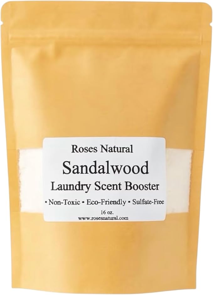 Plant-Based Laundry Scent Booster 16 oz Each – Essential Oil & Phthalate-Free Fragrance Infused – Sandalwood, Narcissist, Rouge Luxe, Mahogany Teakwood (Sandalwood)