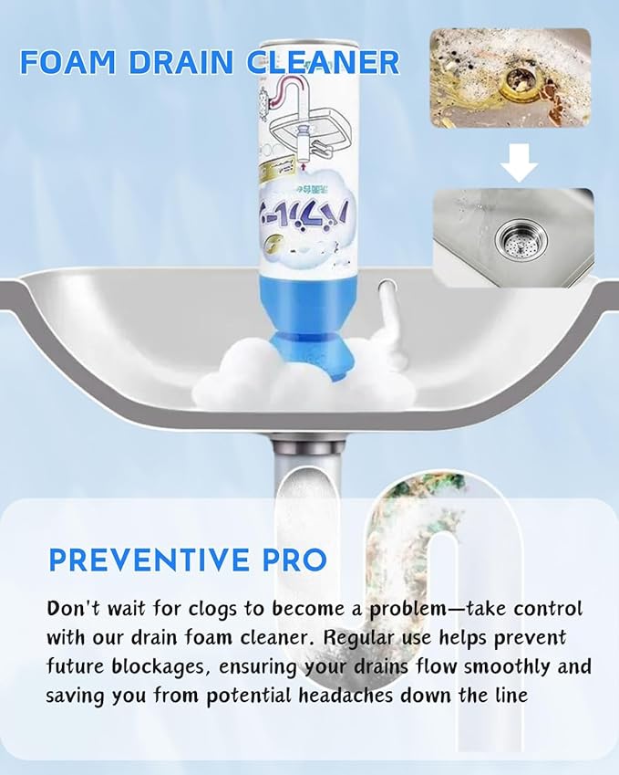 Foaming Powerful Drain Cleaner, 1PACK Sink Drain Cleaner, The Ultimate Solution for Clogged Drains