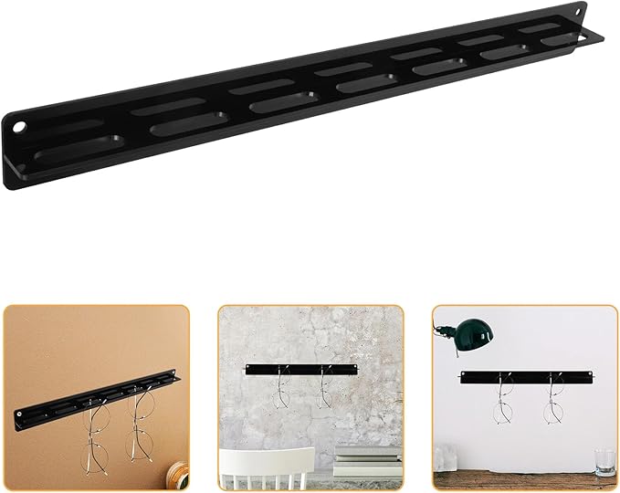ULTECHNOVO Acrylic Sunglasses Display Rack Wall Mounted Glasses Organizer Holder Black Eyewear Storage for Home Wall Hanging Sunglass Holder