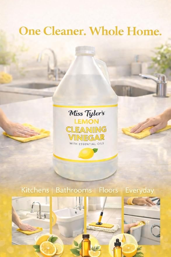 Miss Tyler's Cleaning Vinegar All Purpose Household Surface Cleaner, 1 gallon (Lemon) **NEW LOOK**