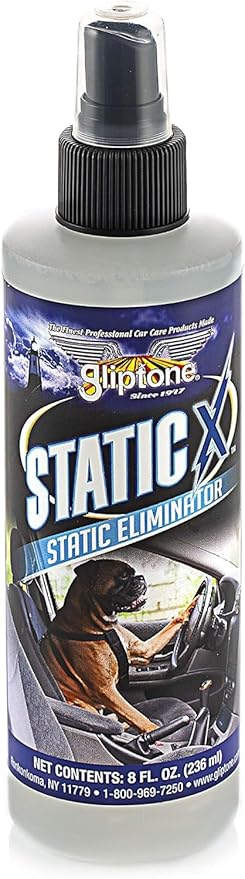 Gliptone Static X Static Eliminator, Removes Dust, Fingerprints, Pet Hair, Lint. Safe for use on Glass, Plastics, Metal and All Types of Fabrics, Computer Monitors, Mobile Devices (8 Fl Oz)