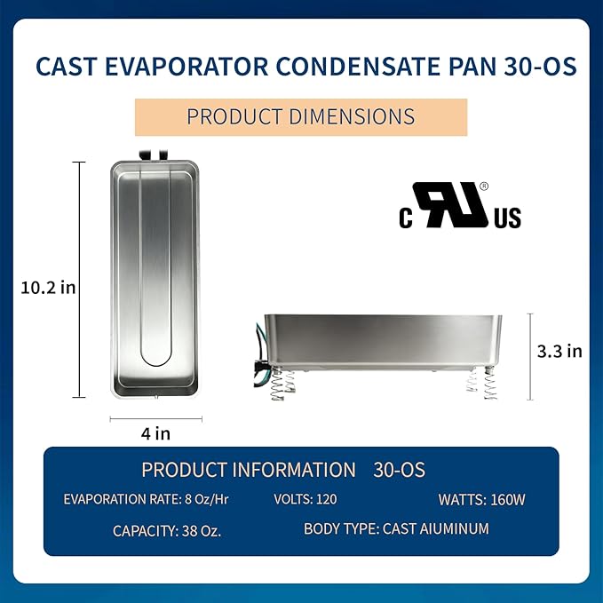 30-OS Condensate Drain Pan Cast Condensate Remover