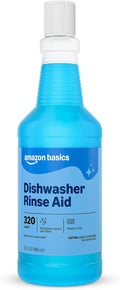 Amazon Basics Dishwasher Rinse Aid Liquid, 32 Fl Oz, Pack of 1, Packaging May Vary