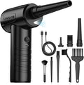 Air Duster,Efficient Electric Air Duster,Compact Rechargeable Cordless Compressed Air Duster,Quiet Air Blower,Portable 3-Gear Versatilie Dust Blower with LED Light for Keyboard Cleaning