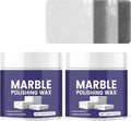 Marble Polishing Wax, Gentle Stone Polish Wax, Ceramic Tile Cleaner for Kitchen, Bathroom and Floors, Durable Shine, Smooth Finish, Marble Care and Protection, Easy to Apply (2Pcs)