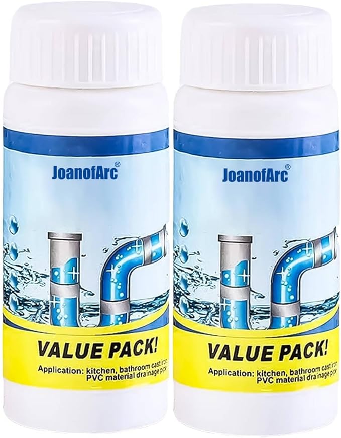Sink and Drain Cleaner Powder, Pipeline Dredging Agent, Kitchen Unblocker, Powder for Kitchen Toilet for Kitchen Bathroom Pipes Floor Drains, Drain Clog Remover for Routine Home Plumbing Maintenance