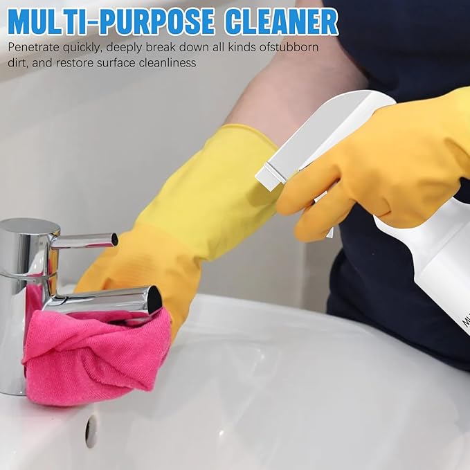 2Pcs R & W Multi Purpose Cleaner, Brazilian Waves Multi Purpose Cleaner,R and W Luxurious Scent, All-purpose Rinse-free Cleaning Spray,Multipurpose Bathroom Foam Cleaner