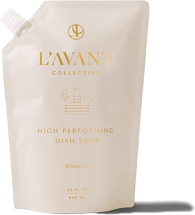 L'AVANT Collective High Performing Dish Soap Refill | Plant-Based Ingredients & High Performing Formula (32oz (Refill), Winter Fir)